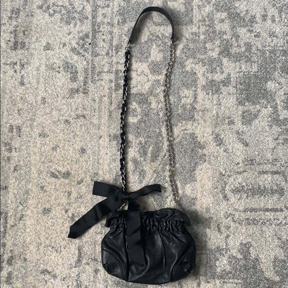 LOFT black and silver crossbody bag - like new